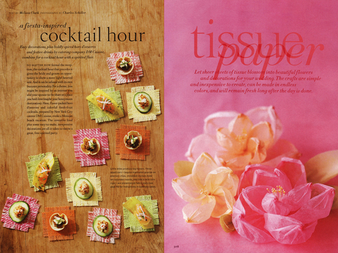 Martha Stewart Weddings Fiesta Cocktail Hour and Martha Stewart Weddings Tissue Paper Flowers