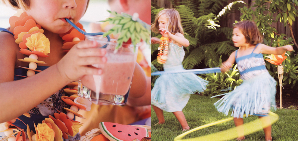 Williams Sonoma Kids Birthday Party Book Hula Tikki Party and Williams Sonoma Kids Birthday Party Book and Tiki Party Decorations
