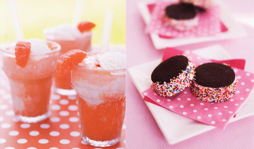 Williams Sonoma Kids Birthday Party Book Orange Float and Williams Sonoma Kids Birthday Party Book Ice Cream Sandwich