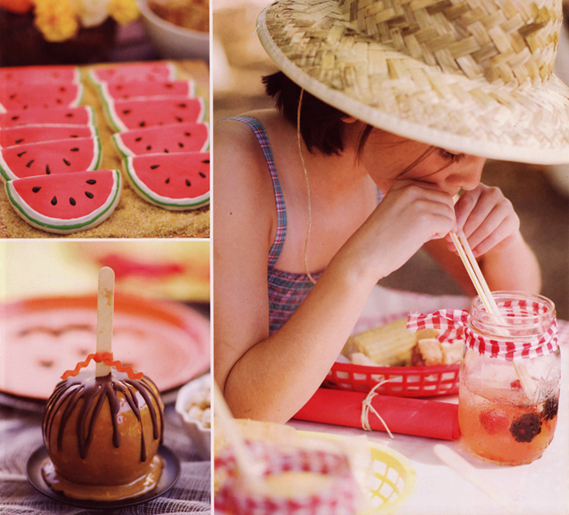 Williams Sonoma Kids Birthday Party Book Birthday Party Watermelon Cookies and Caramel Apples and Outdoor Party Lemonade