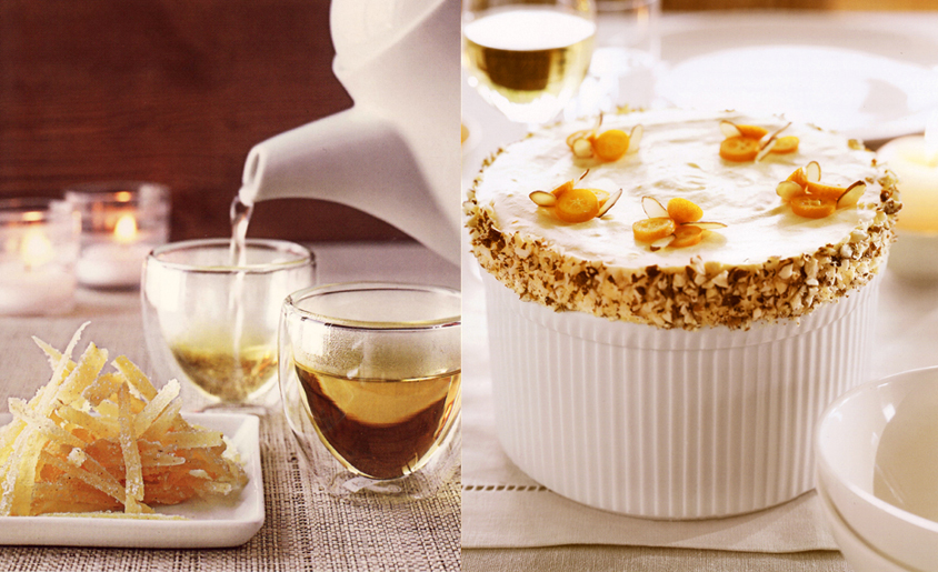 William Sonoma Bride and Groom Entertaining Book Ginger Tea and Orange Souffle