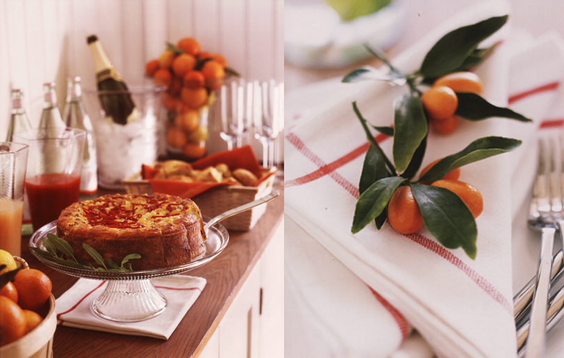 William Sonoma Bride and Groom Entertaining Book Orange Brunch Wedding Shower and William Sonoma Bride and Groom Entertaining Book Orange Placesetting