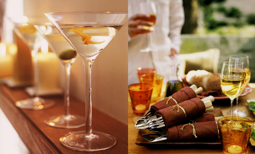 William Sonoma Bride and Groom Entertaining Book Martini and Morroccan Table Wedding and Party Decoration