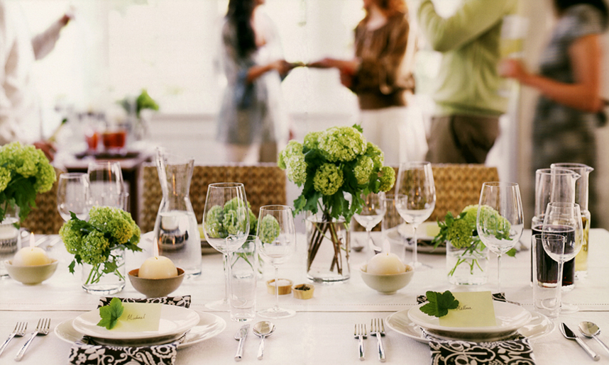 William Sonoma Bride and Groom Entertaining Book Table Setting and Wedding Reception Table and Party